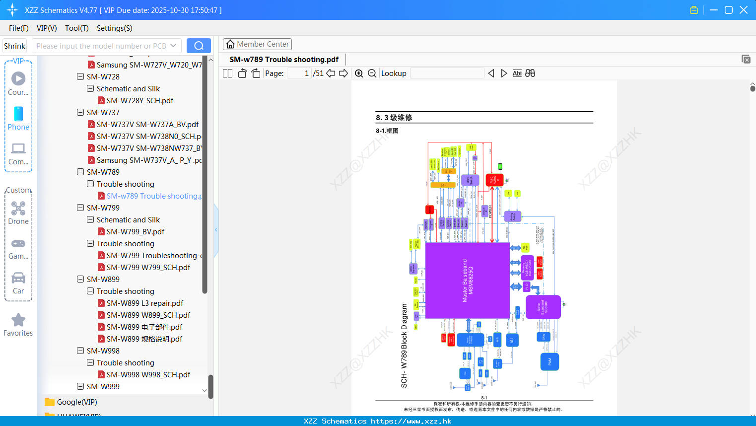 Samsung SM-w789 Trouble Shooting